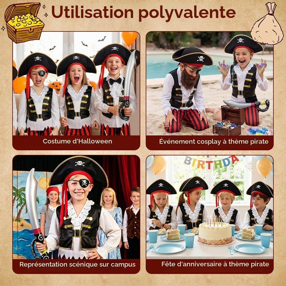 Thumbnail 6 de Beugo piratenkostuum voor kinderen, set van 33 met accessoires