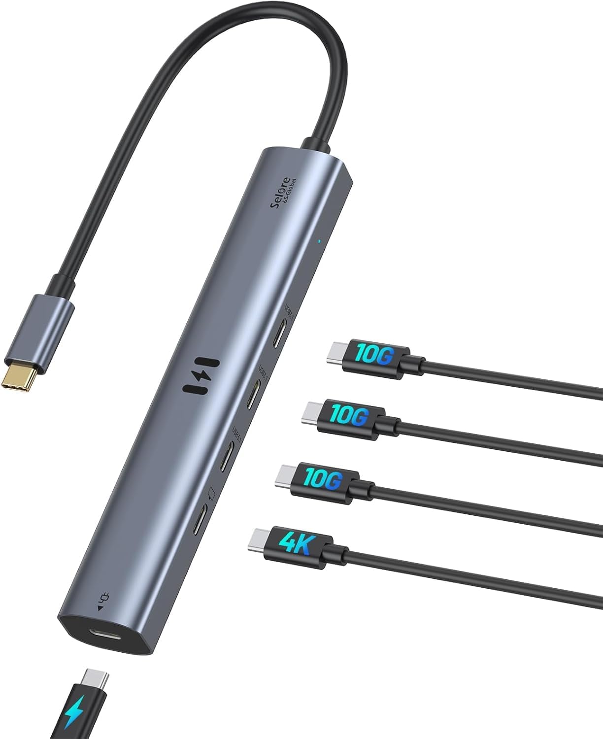 Detalle de USB C Video Hub 10Gbps Adapter 4K@60Hz