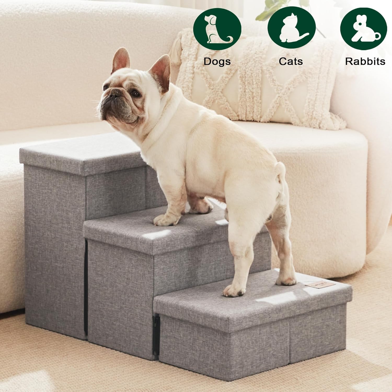 Thumbnail 6 de Love's cabin Dog Stairs 18 High Bed 3 Steps