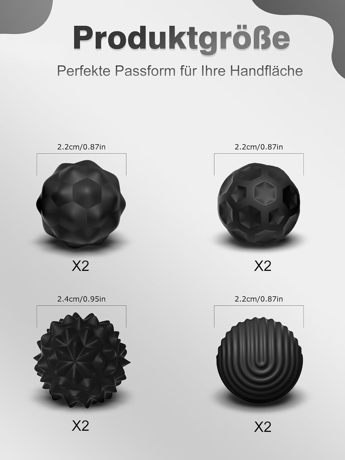 Detalle de Silikon Magnetkugeln Fidget Toys – 8er-Set, magnetische Sensorik-Bälle in Schwarz