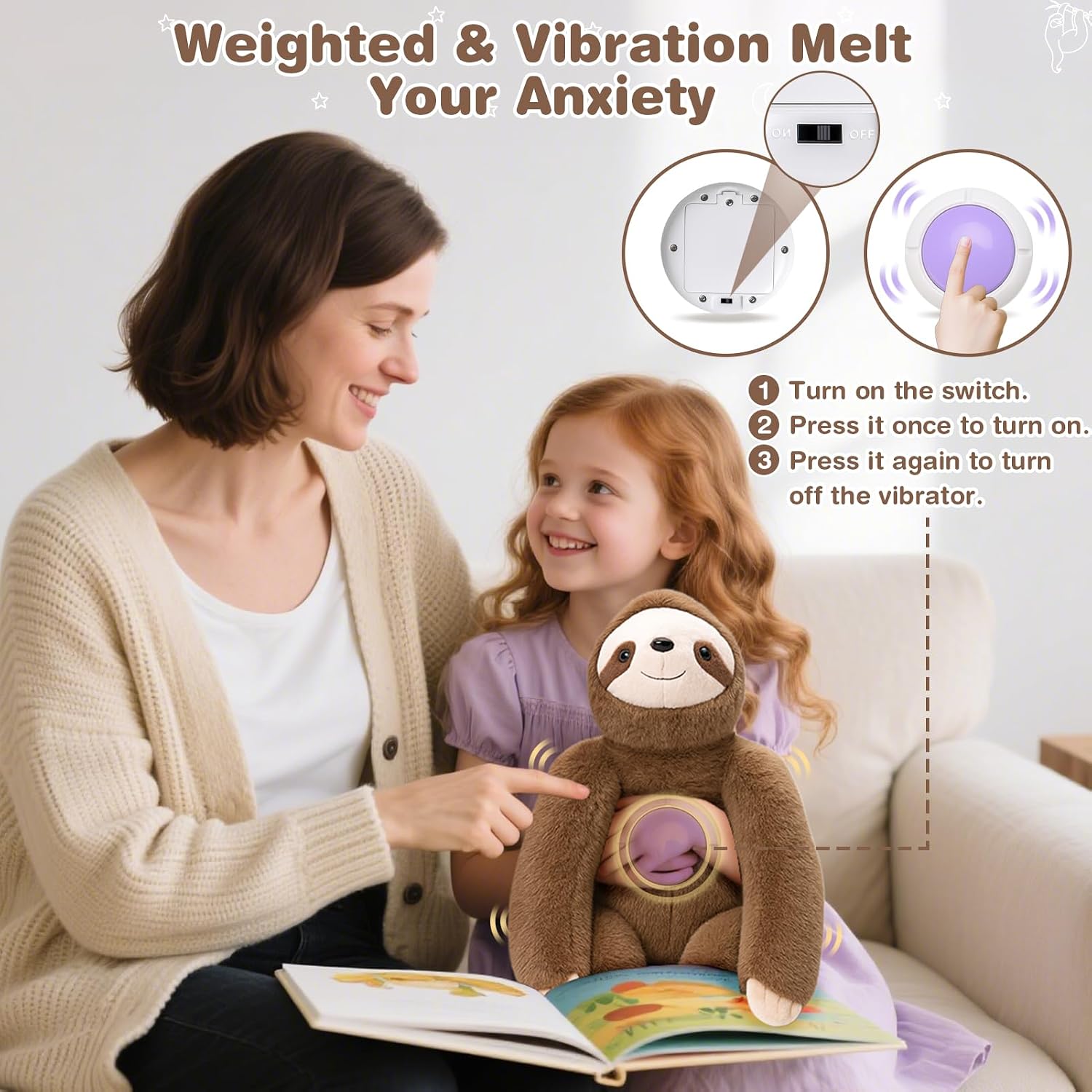 Thumbnail 1 de Joyreal Weighted Plush Sensory Sloth