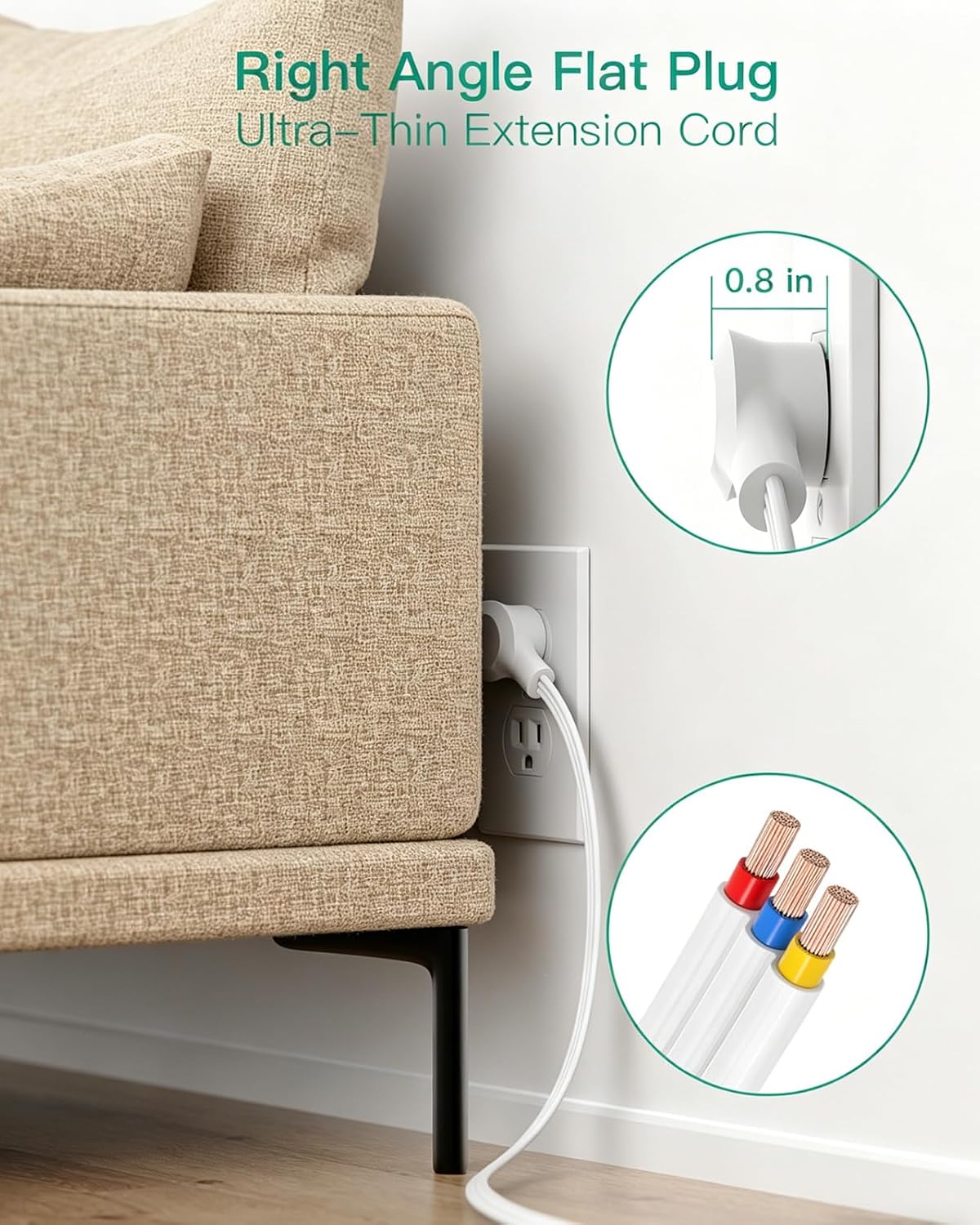 Detalle 2 de Power Strip Surge Protector with 9 Outlets