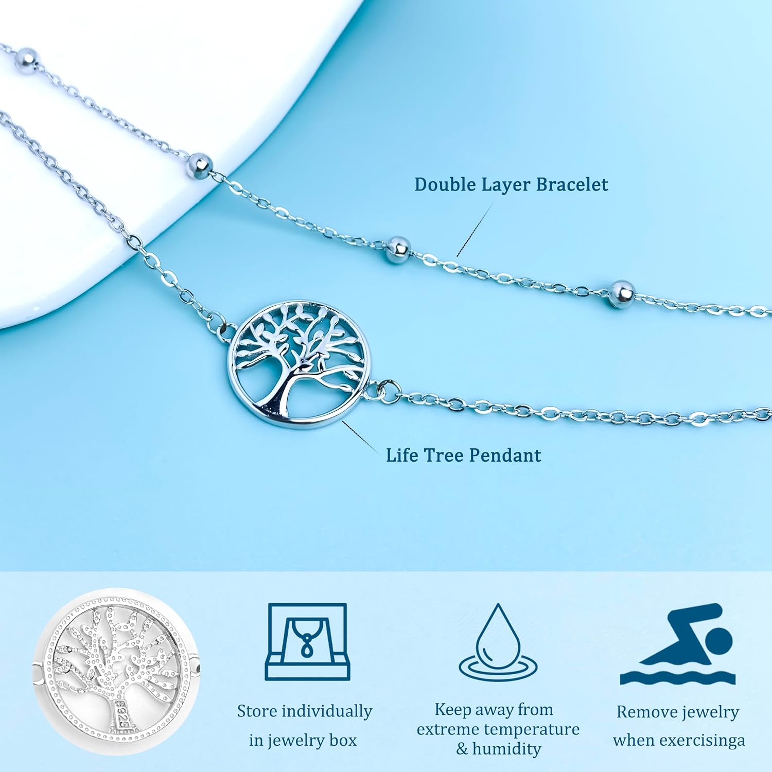 Thumbnail 5 de J.MUEN Bracelet Argent Sterling 925 Arbre Vie