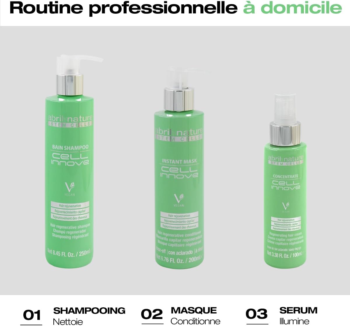 Thumbnail 4 de abril et nature Cell Innove – set de soins capillaires régénérants (shampooing, masque et sérum)