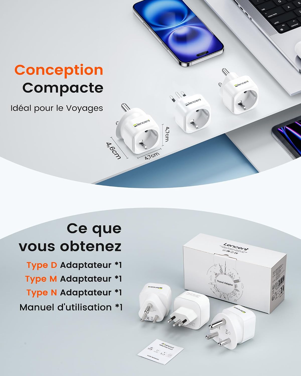 Thumbnail 6 de LENCENT Adaptateur Type D M N 2500W 🔌