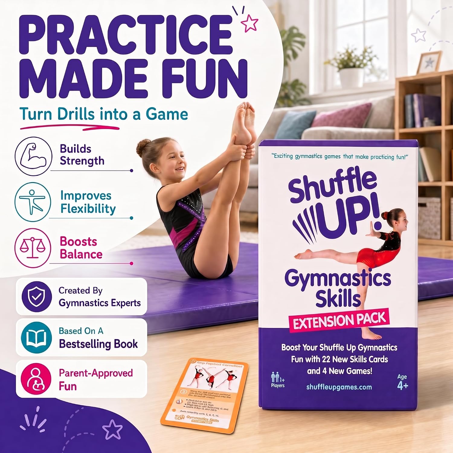 Detalle 2 de Gymnastics Skill Cards, 22 Skills