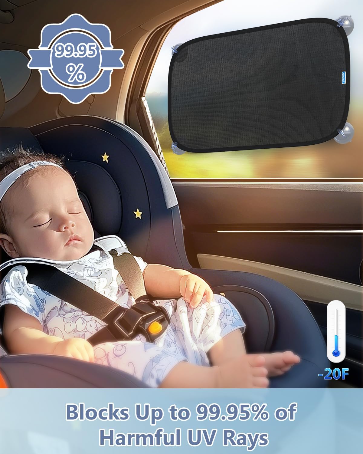 Detalle de PEMOTech Sonnenschutz Auto Baby 55×36 cm