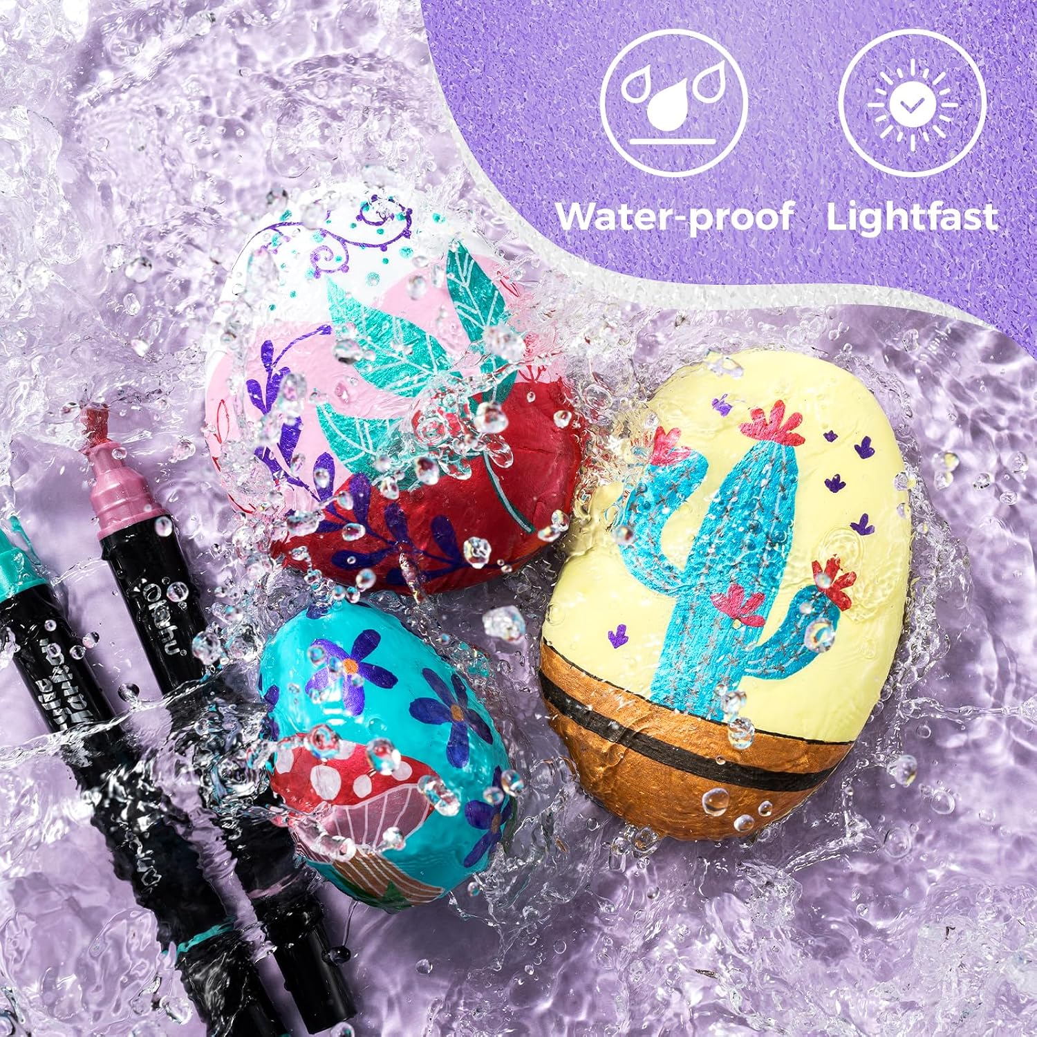 Thumbnail 4 de Ohuhu 60 Colour Acrylic Pens Dual Tips