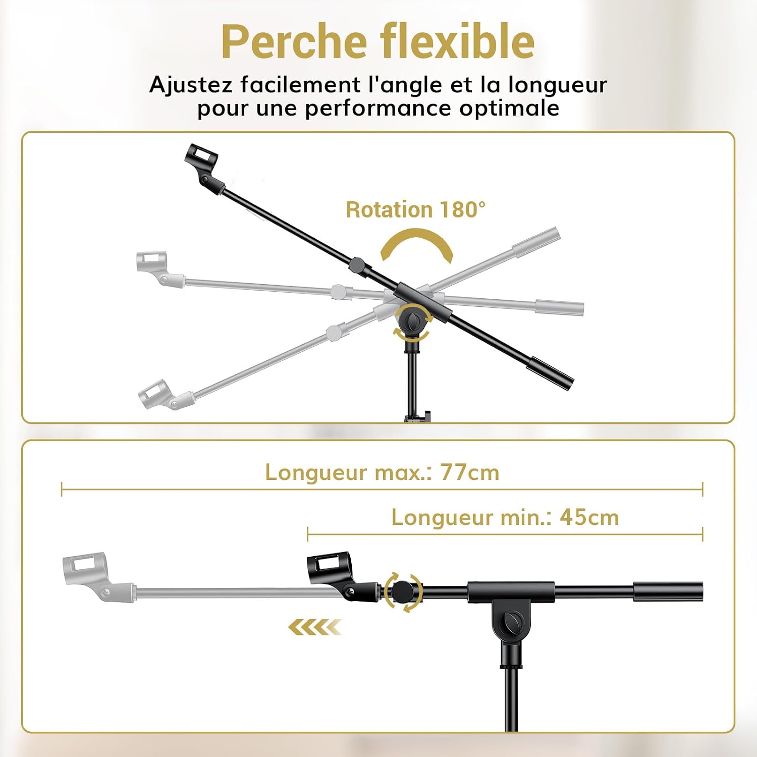 Thumbnail 6 de TONOR K1+ dynamische karaokemicrofoon met XLR-kabel en verstelbare standaard