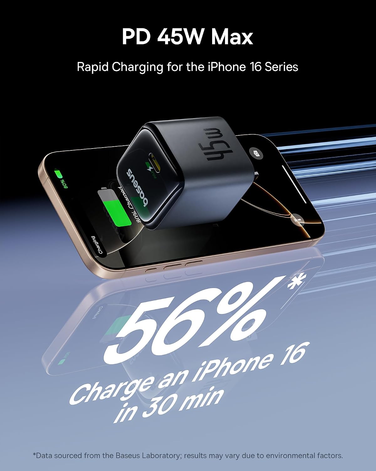 Detalle de Baseus 45W USB C Charger 🔌