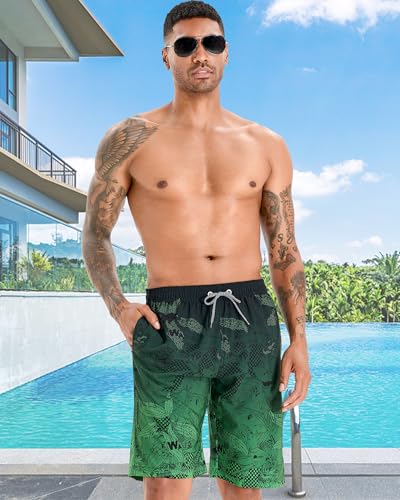 Detalle de APTRO Herren Badehose Freizeit Short Schnelltrocknend Grün BS023 XL