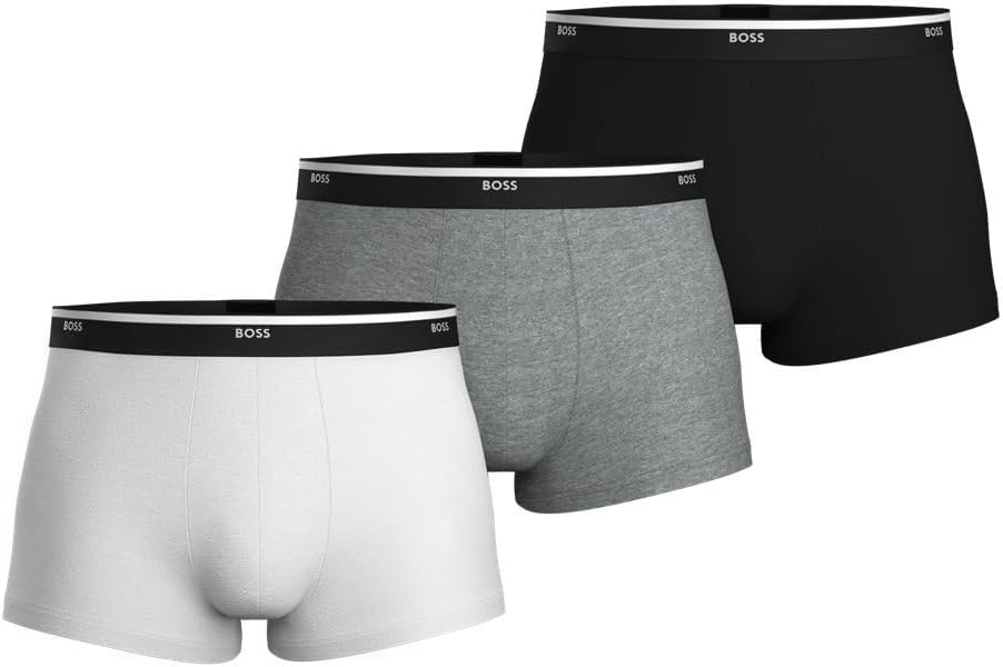 Detalle de BOSS Herren Trunk – Baumwolle mit Elasthan für bequemen Sitz