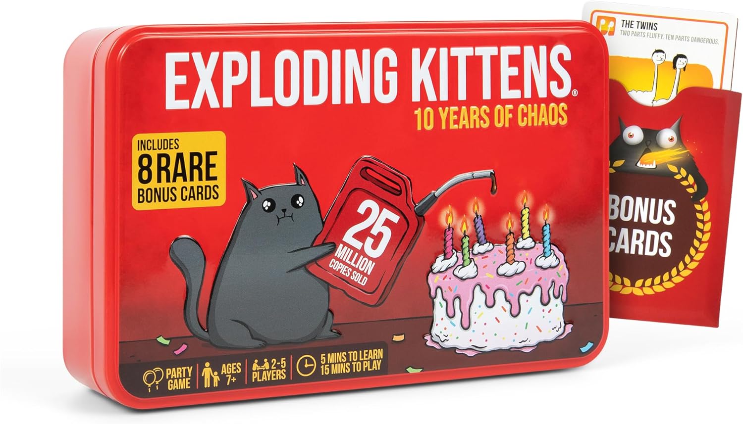 Exploding Kittens -10th Anniversary Collectible Tin (New Edition) – 8 Legacy Cards