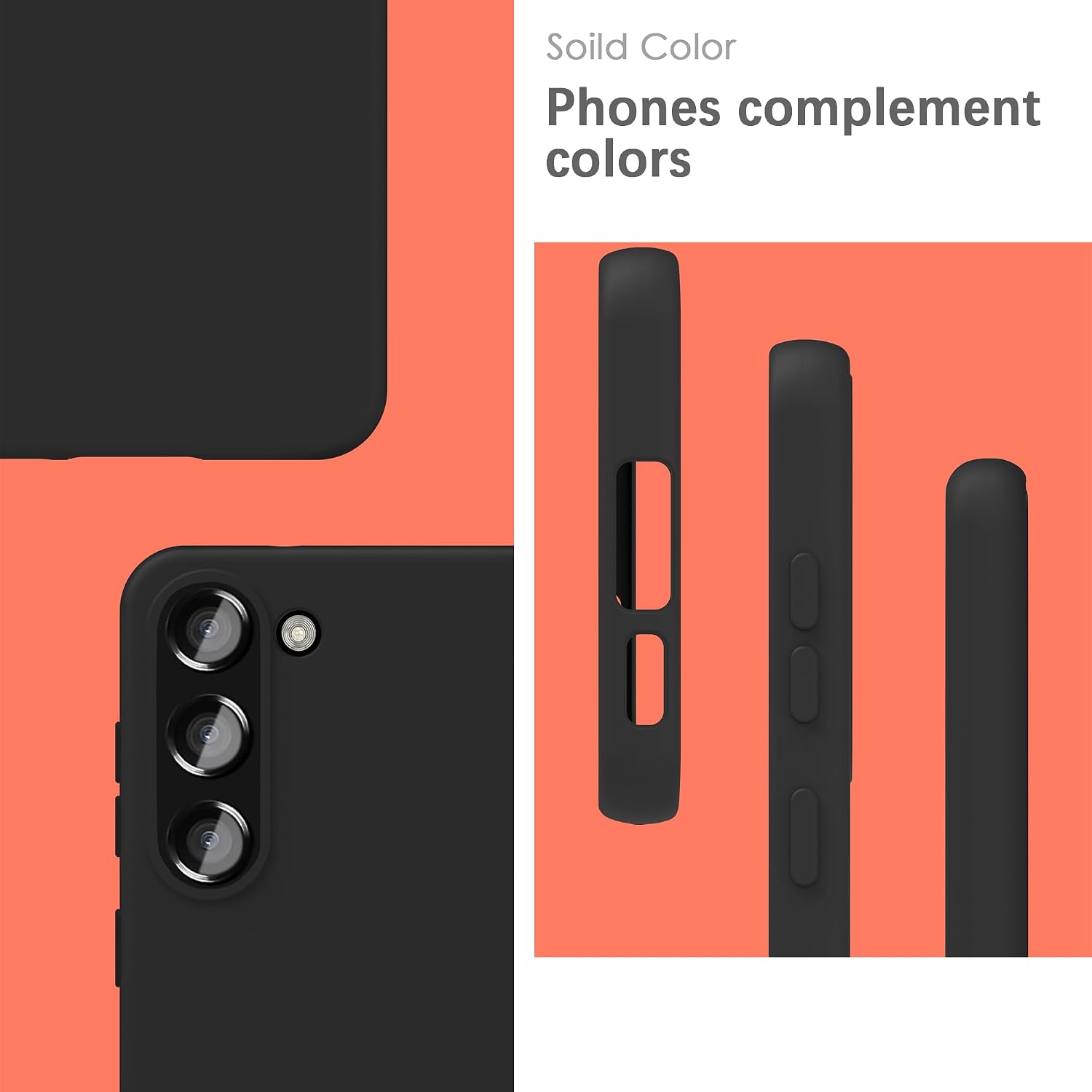 Thumbnail 2 de YATWIN Silicone Case for Samsung Galaxy S23 5G – Soft-Touch, Shockproof & Dustproof Black