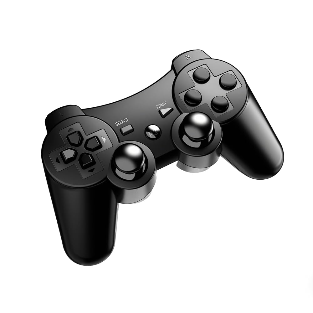 Detalle de MOVONE Wireless Controller for PS3 (2-Pack) with 2 Charging Cables – Rechargeable Dual Vibration Gamepads