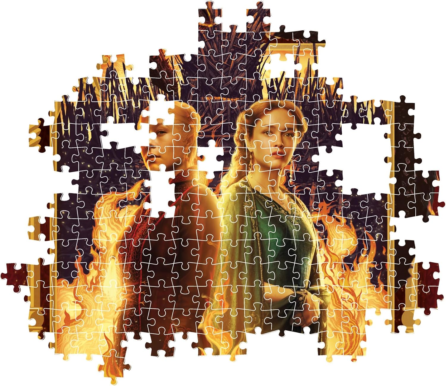 Detalle de Clementoni Puzzle House of the Dragon 39903 da 1000 pezzi (70x50 cm) con poster