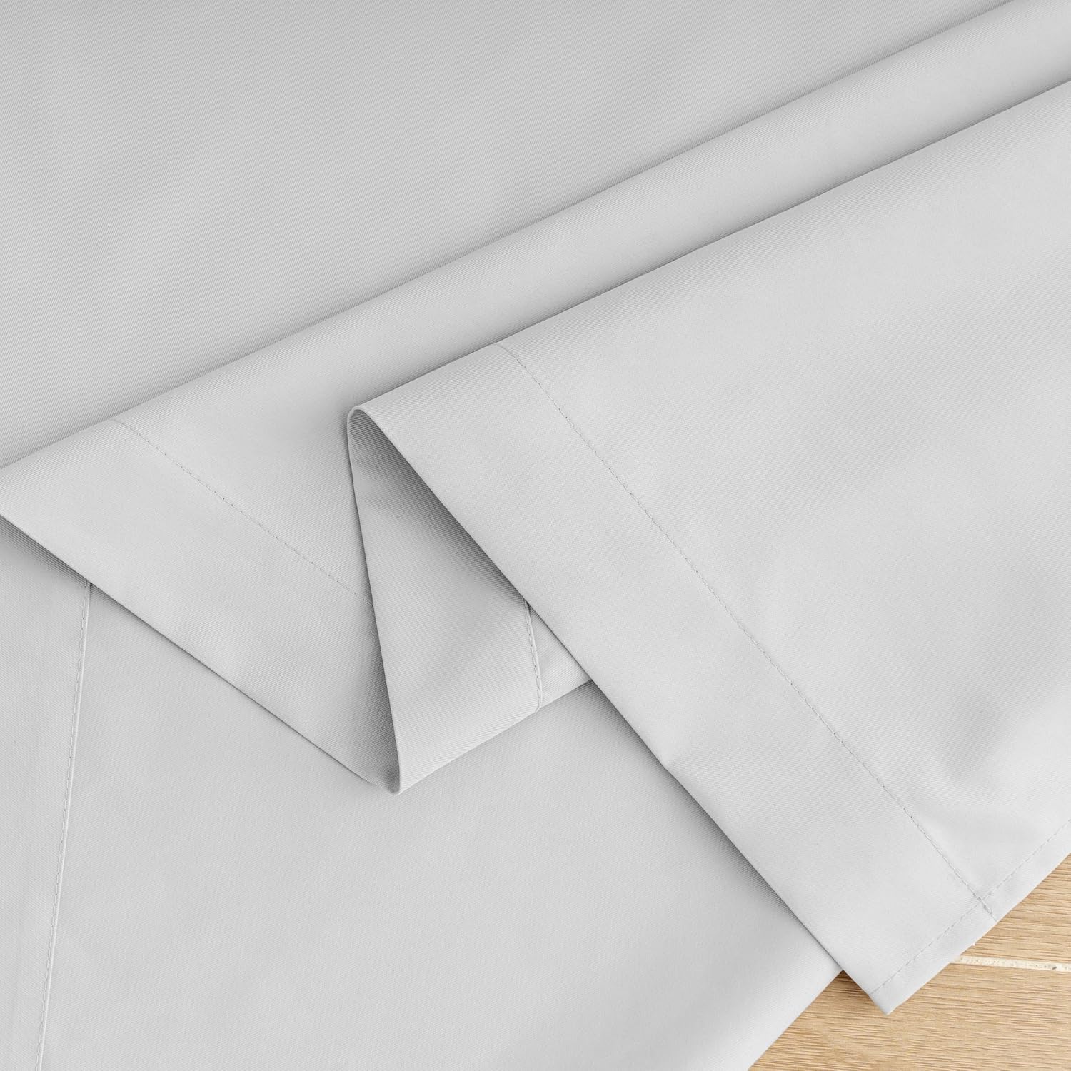 Thumbnail 6 de Clothink Outdoor Vorhang Wetterfest mit Ösen – 255x132 cm, Grau-Weiß