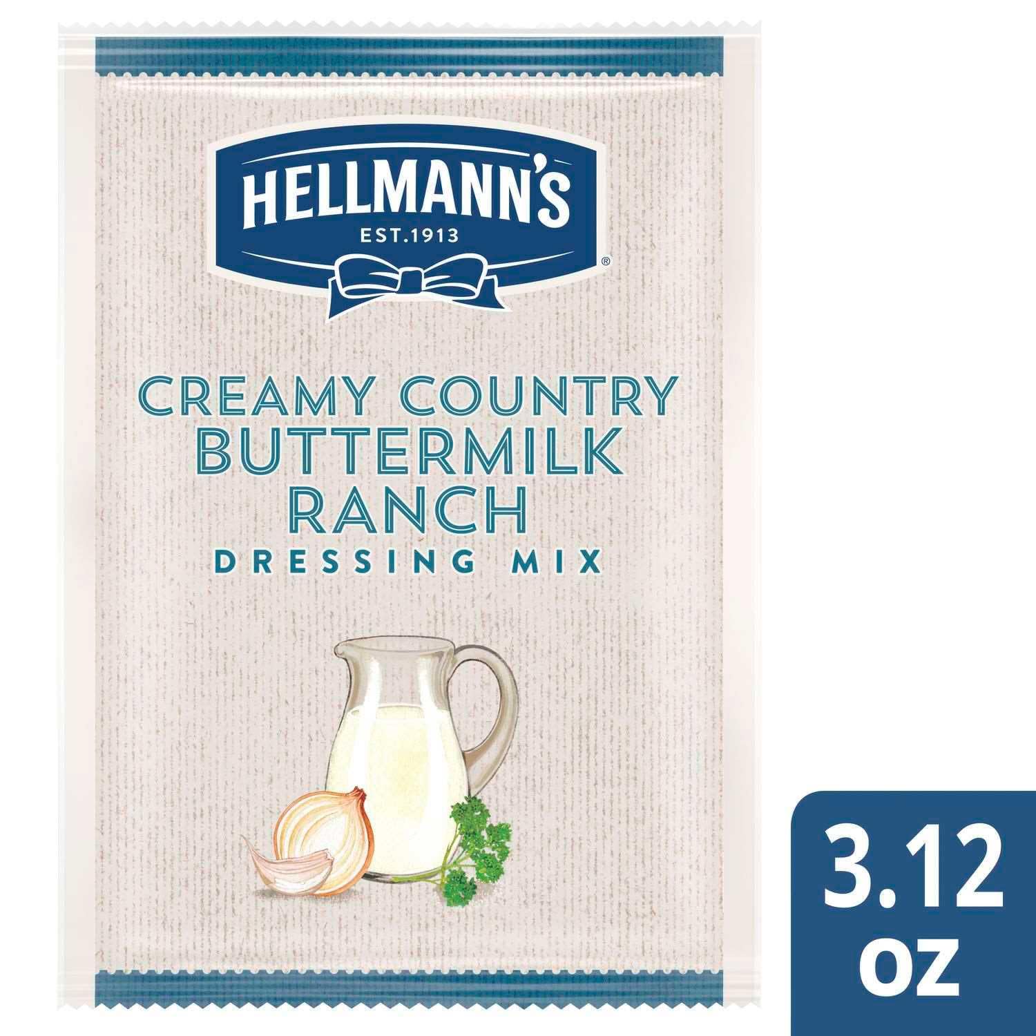 Thumbnail 3 de Hellmann's Creamy Country Buttermilk Ranch Salad Dressing Dry Mix, 18 Pouches