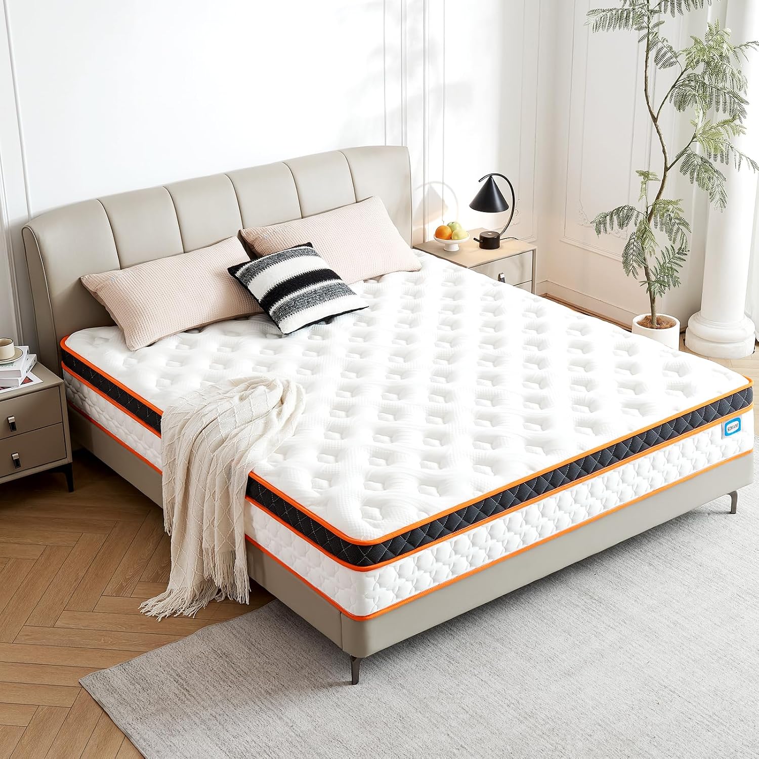 Thumbnail 6 de SEZMOONSI Double Mattress 4FT6 Gel Memory Foam 135x190x23cm