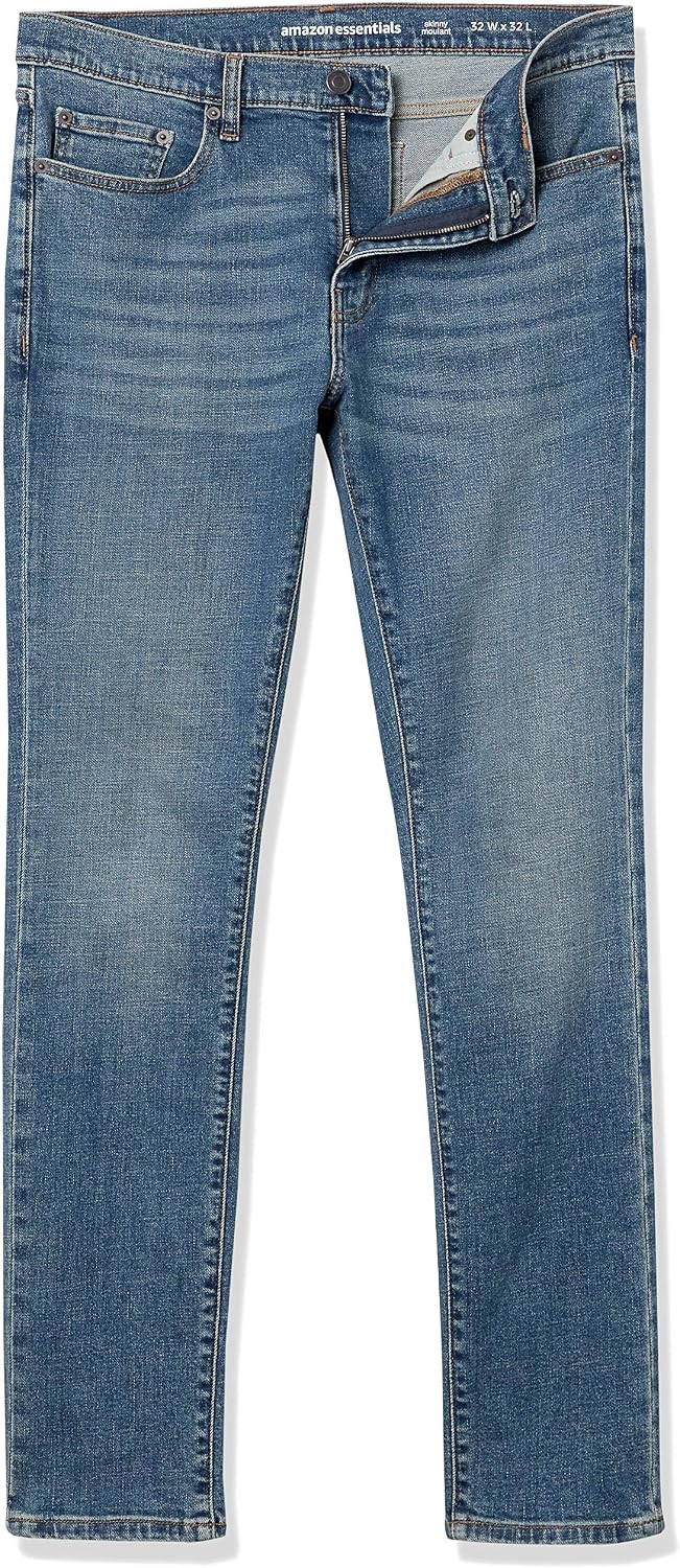 Detalle de Amazon Essentials Men’s Skinny-Fit Stretch Jean (Discontinued Colours) – slim, stretch denim