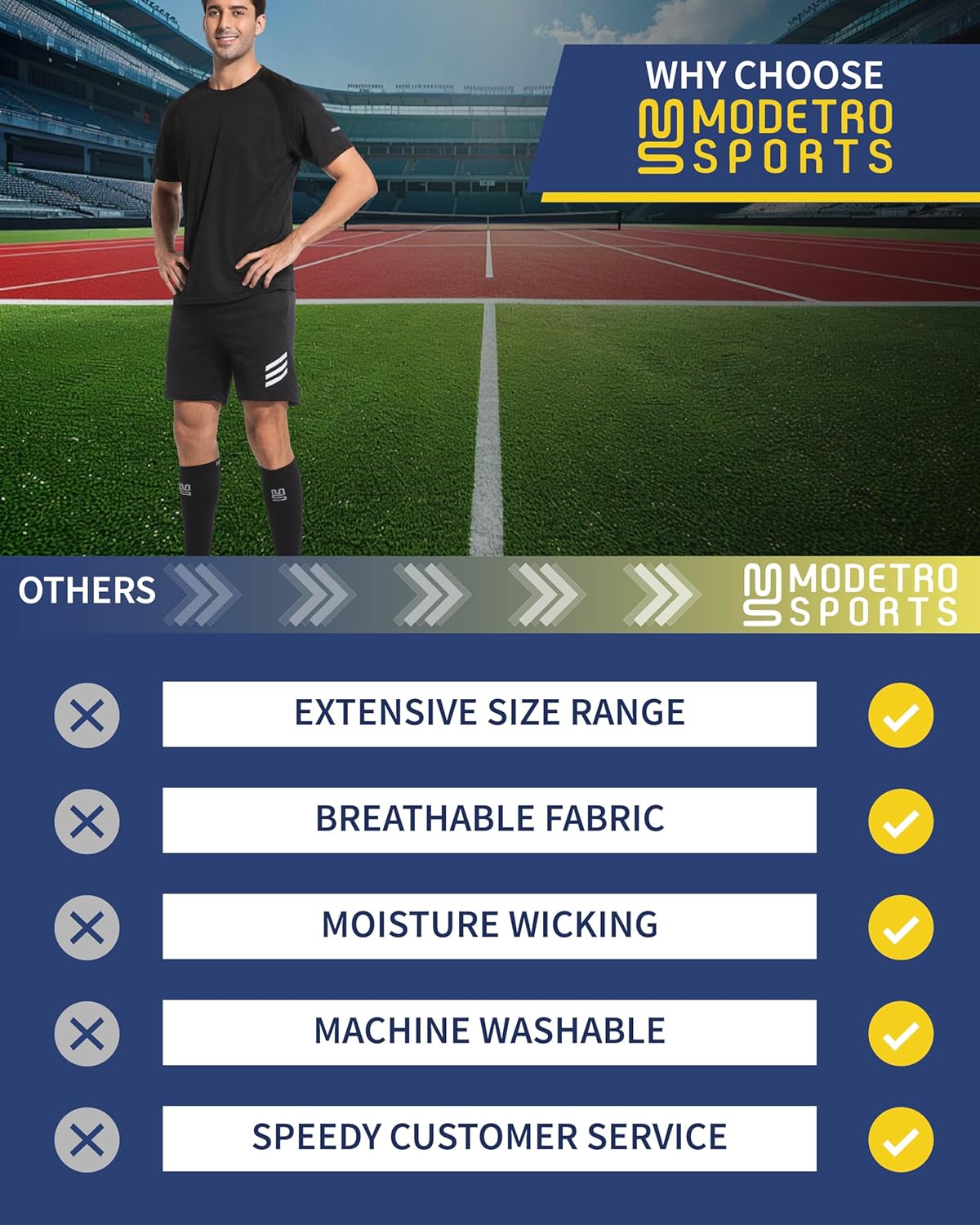 Thumbnail 6 de Modetro Sports calf compression sleeves 20-30mmHg