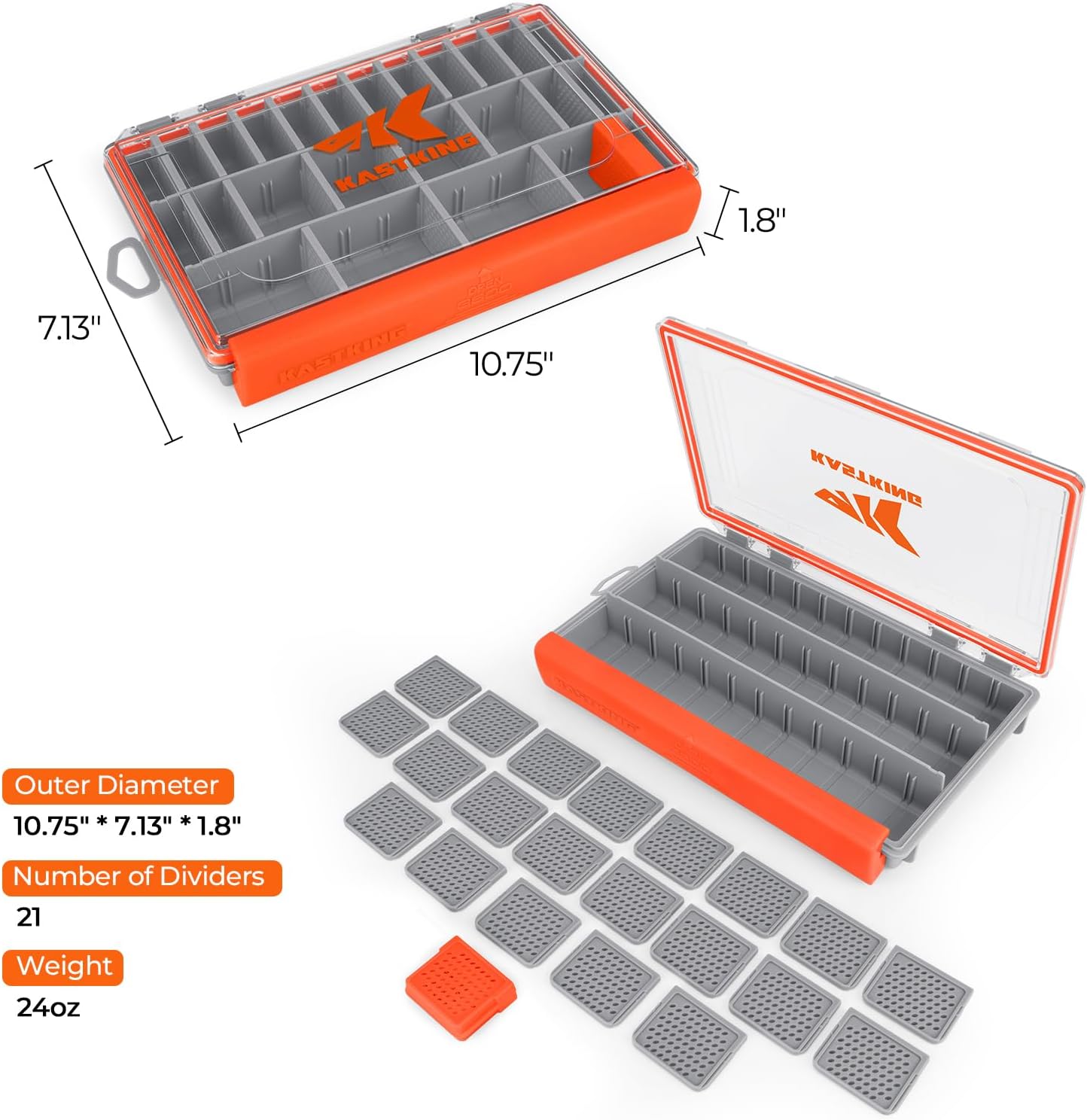 Thumbnail 5 de KastKing HyperSeal Waterproof Tackle Box (3600 or 3700) with Removable Dividers