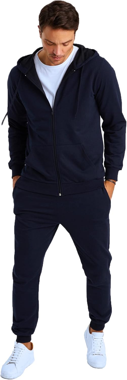 Björn Swensen survêtement en coton pour homme (veste + pantalon de jogging) Leif ist Live