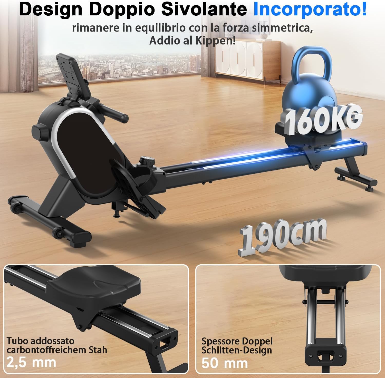 Thumbnail 5 de CHAOKE Vogatore Magnetico 160 kg 🏋