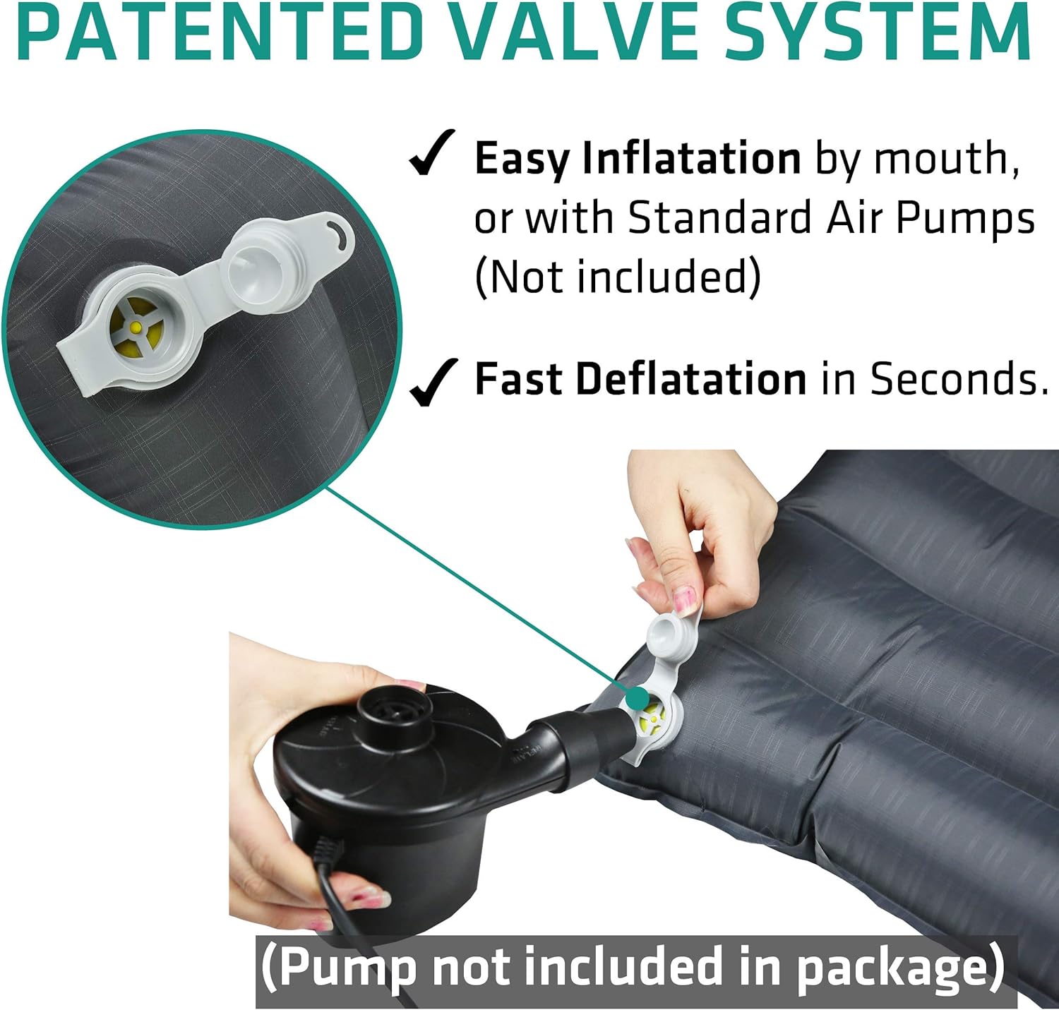 Thumbnail 5 de Trekology UL80 camping sleeping mat (inflatable roll-up) for lightweight comfort