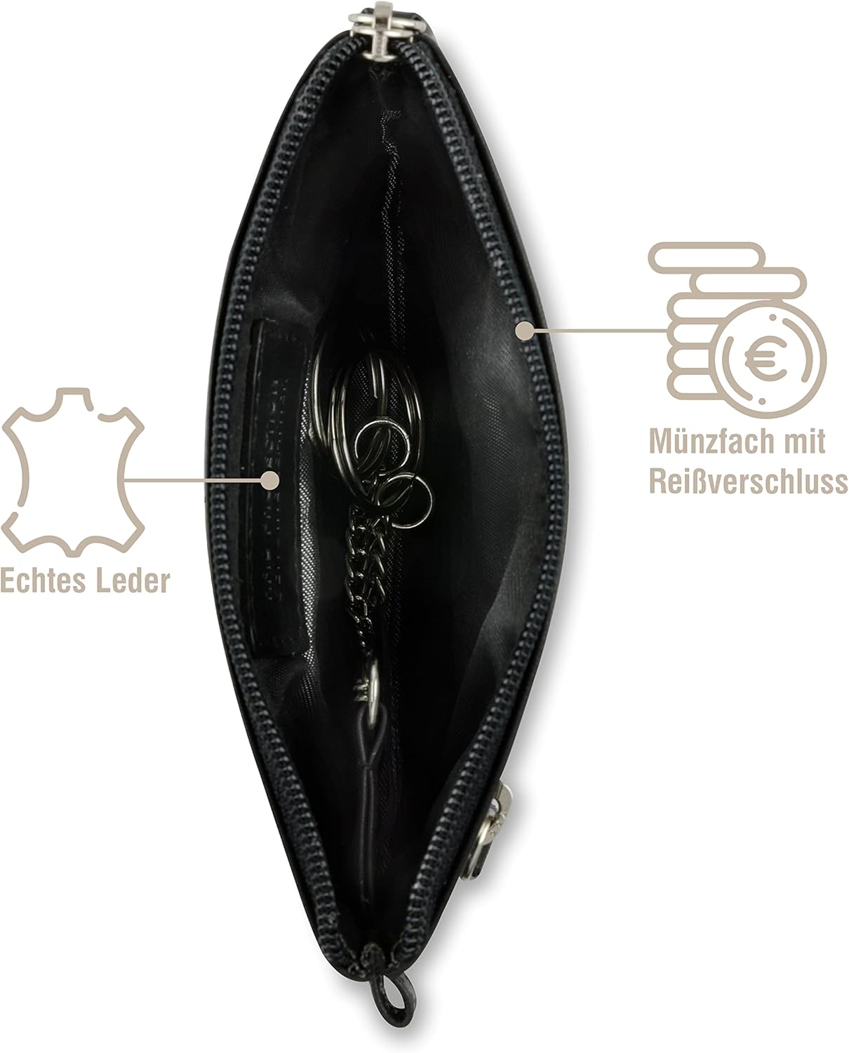 Thumbnail 3 de Bugatti Super Slim – étui à clés en cuir véritable avec protection RFID (noir) dans un coffret cadeau