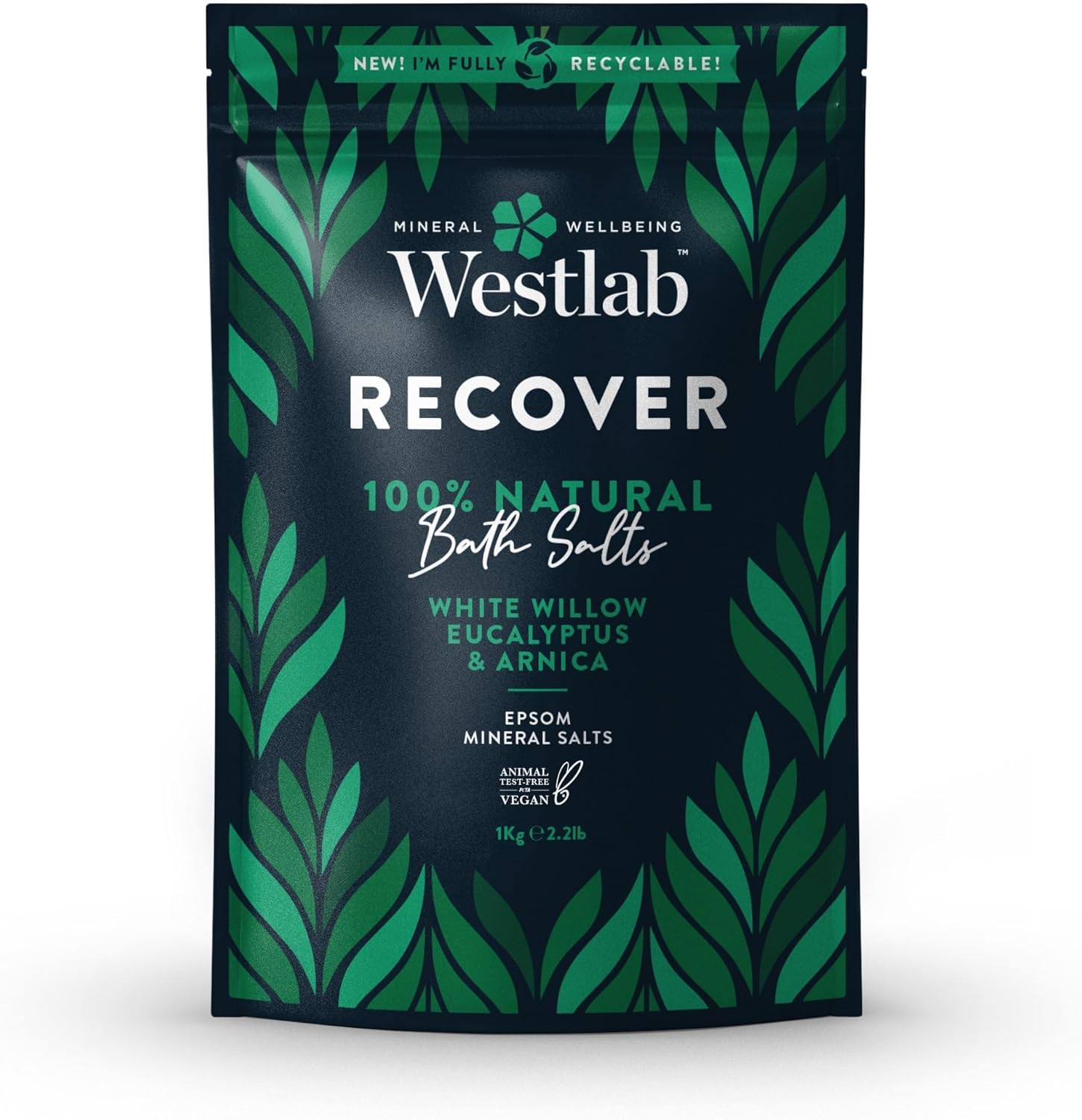 Westlab Recover Epsom Salts with White Willow & Eucalyptus (1kg) – Soothe and Support Recovery