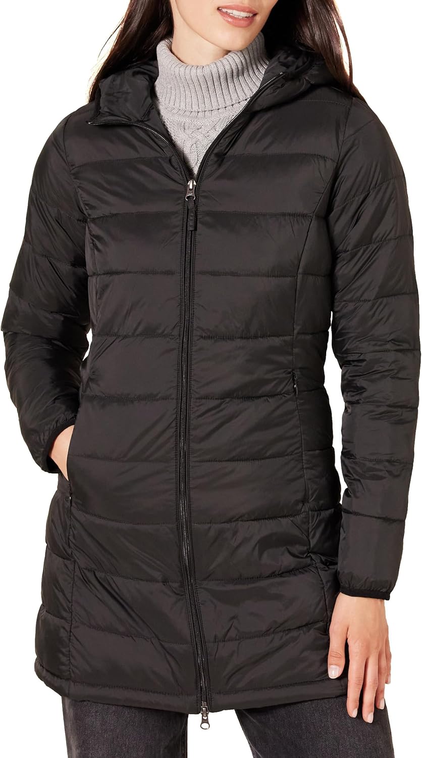Detalle de Amazon Essentials Women's Lightweight Water-Resistant Packable Hooded Puffer Coat (Plus Size)