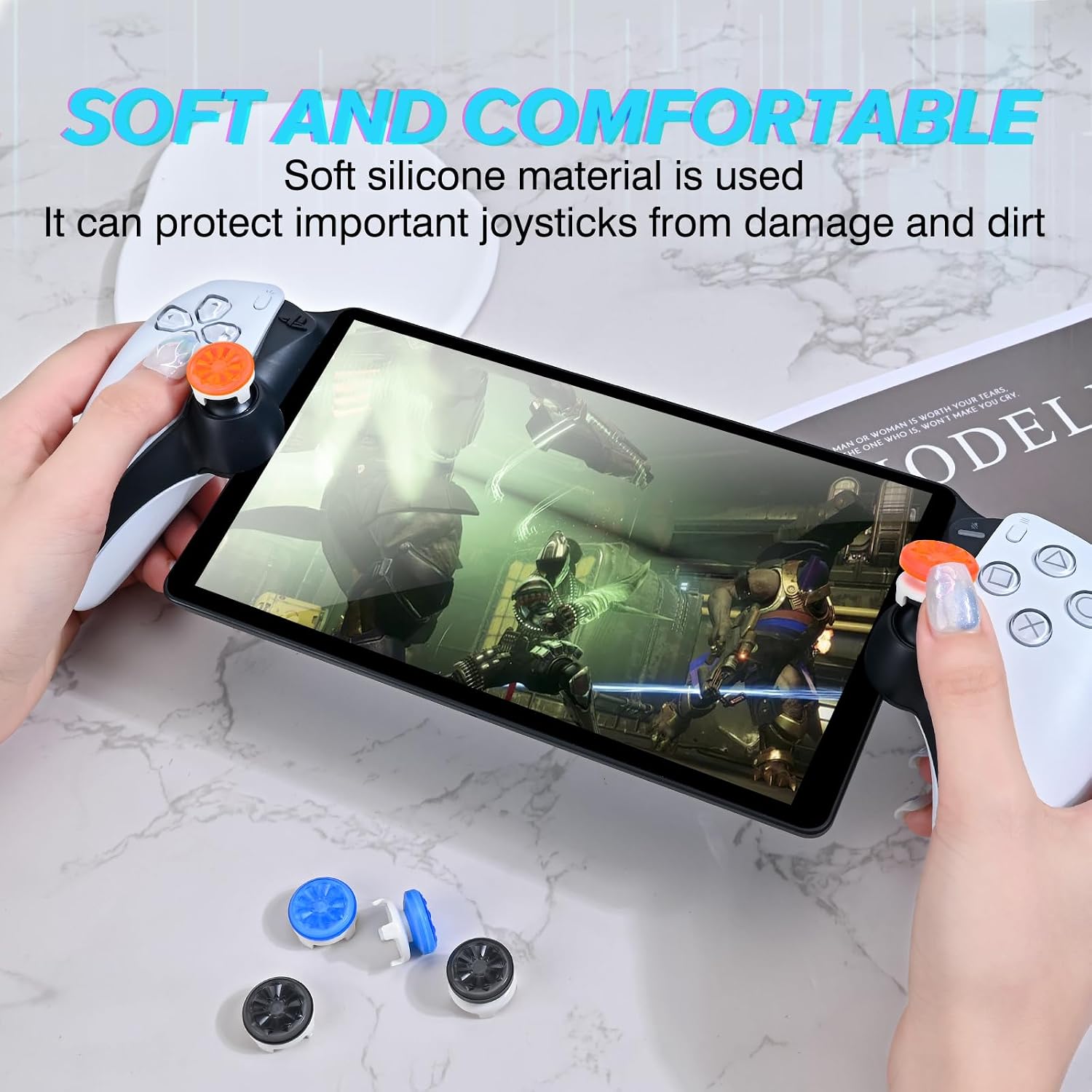 Thumbnail 6 de DLseego Thumb Grips for PlayStation Portal – Silicone Mid/High-Rise Anti-Slip (2 Pack)