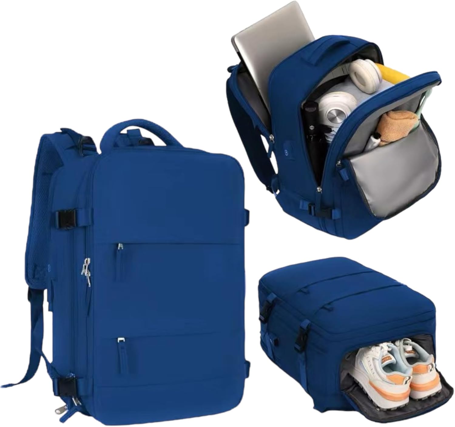 Thumbnail 2 de Mi Ko Mi Ka Mochila de Viaje Grande con compartimento para zapatos, USB y diseño antirrobo (2210)