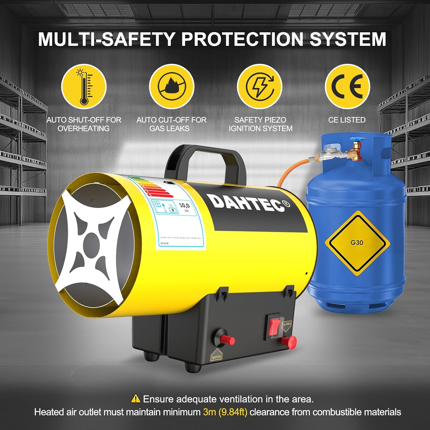 Thumbnail 3 de DAHTEC 10 kW Industrial Gas Space Heater