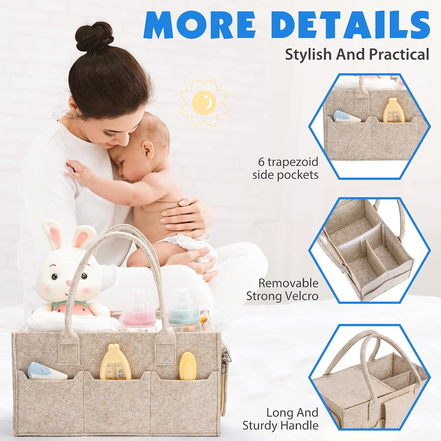 Thumbnail 4 de Maliton Nappy Caddy: Sturdy, Portable Newborn Diaper Organizer