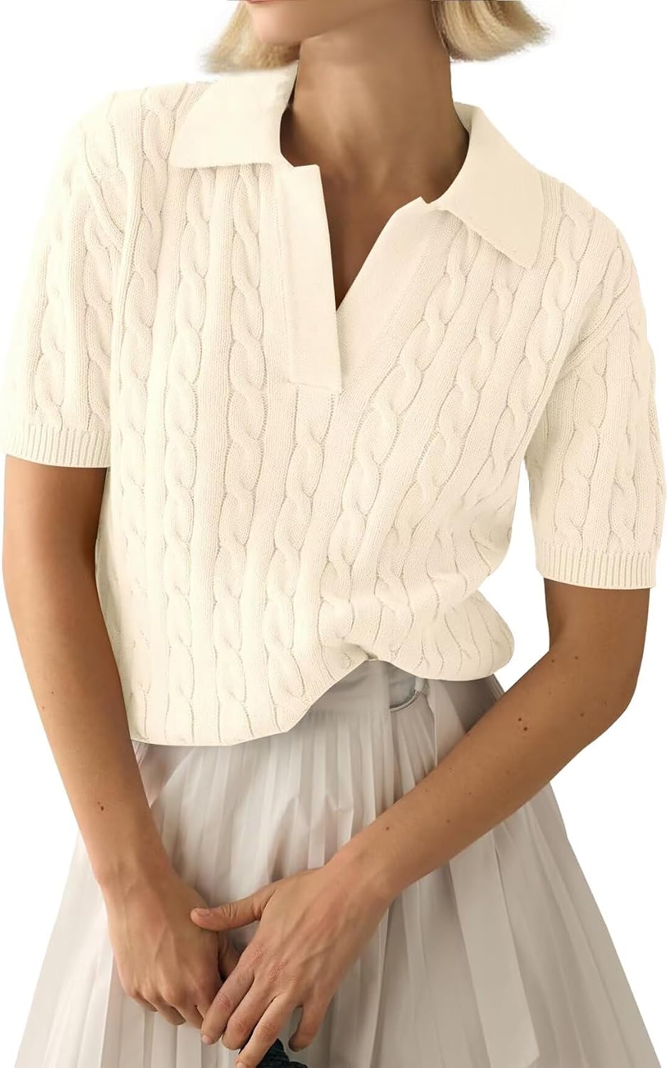 Thumbnail 2 de LACOZY Women's Summer Knit Polo Top