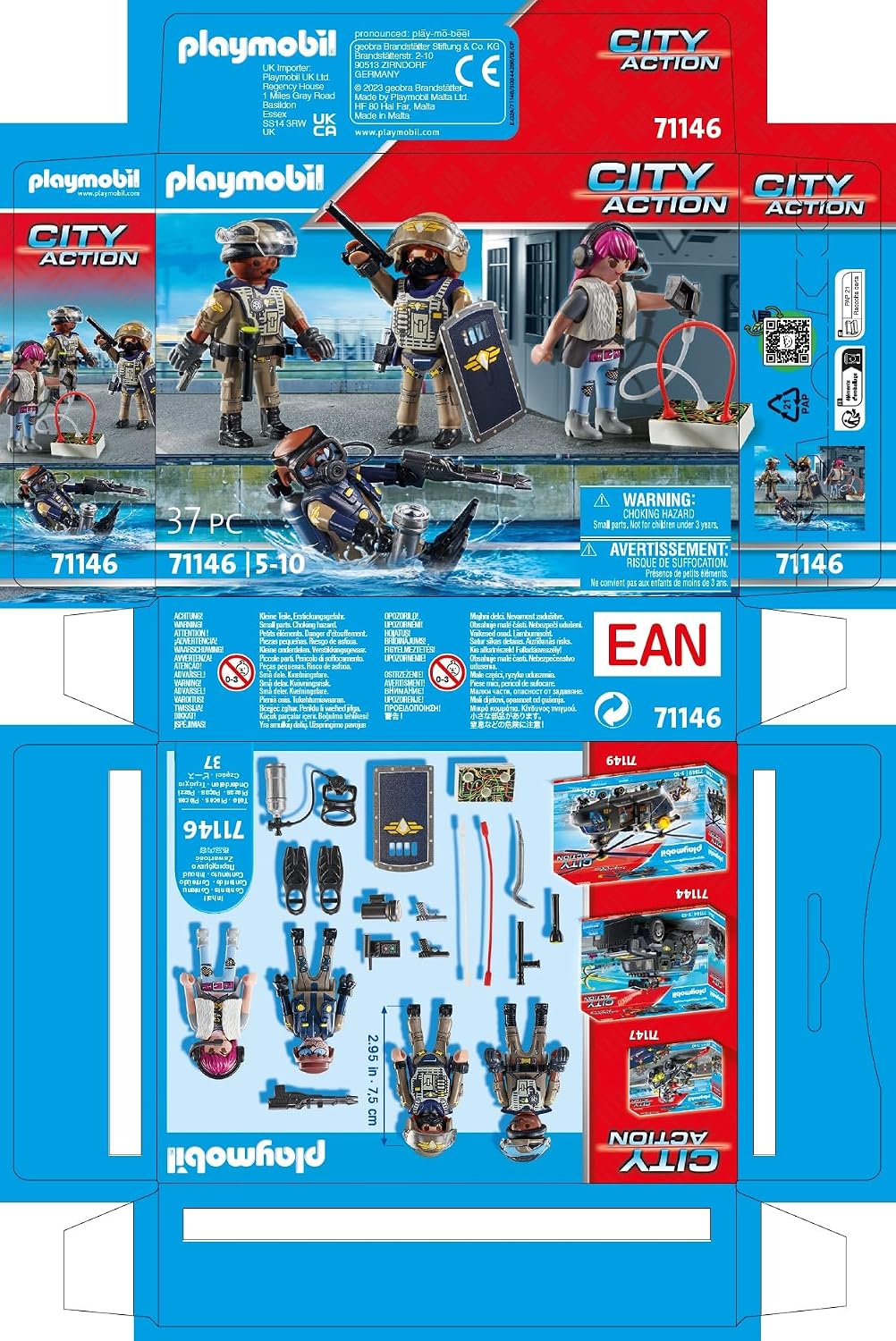 Detalle 2 de Playmobil tactical police figure set