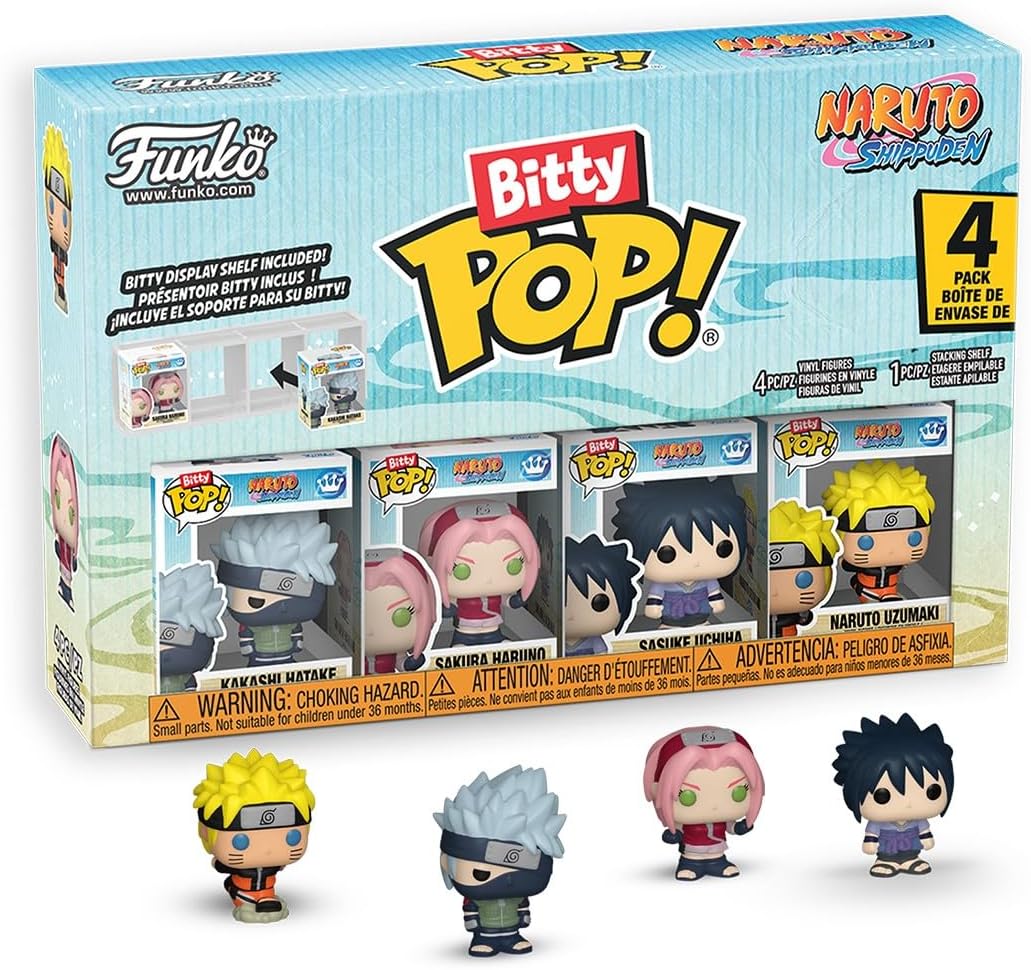 Detalle de Funko Pop! Bitty NARUTO - 疾風伝 - カカシ・サクラ・サスケのミニフィギュアと積み重ね可能な棚