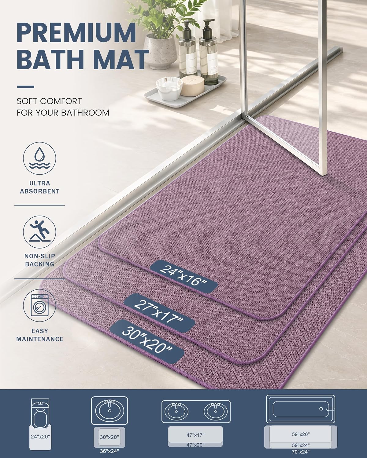 Detalle 2 de Smiry Bath Mat 30x20