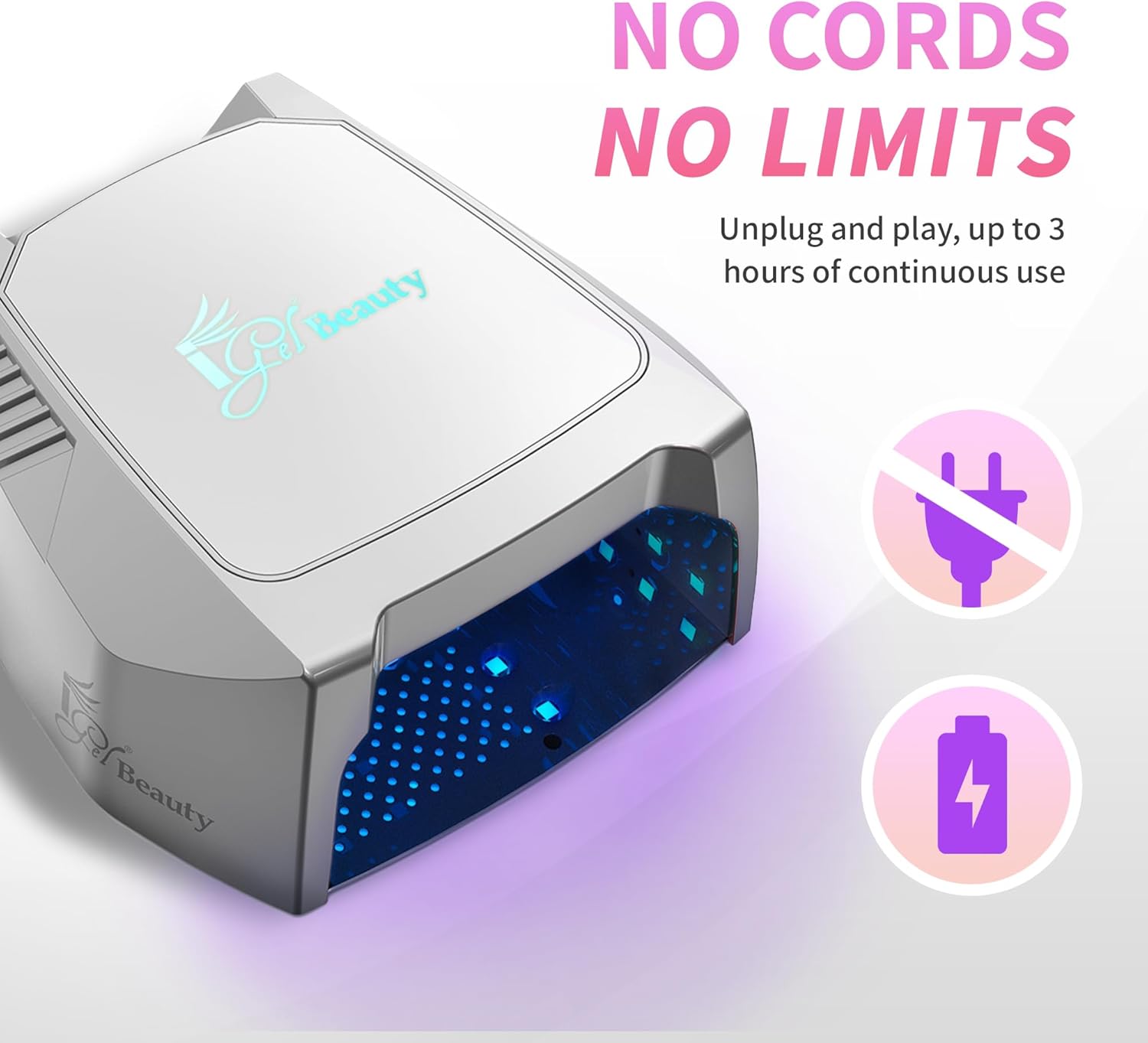 Thumbnail 1 de iGel Beauty Hybrid PRO 2.0 UV/LED Nail Lamp: 48W Cordless Full Hand Curing