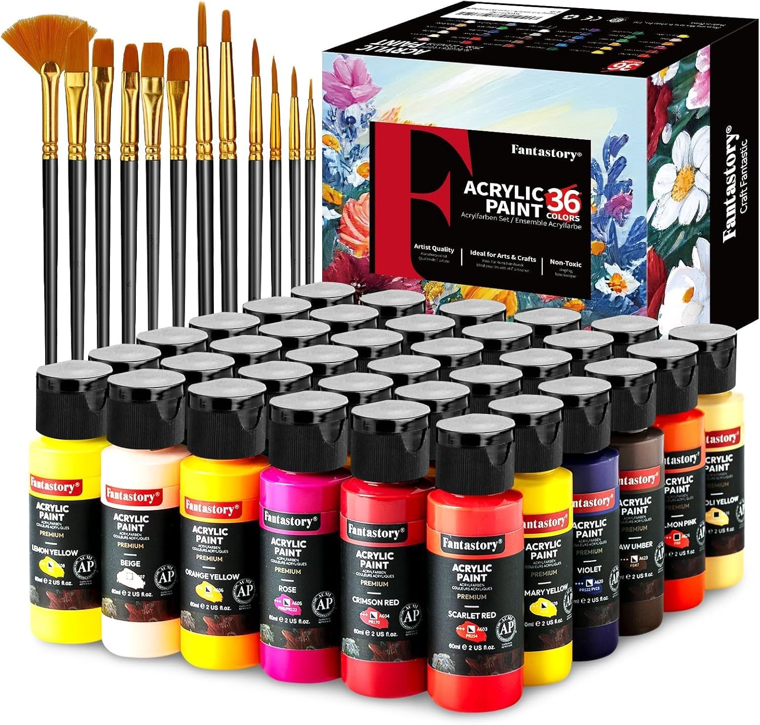 Detalle de Fantastory Acrylfarben Set 36 Farben 🎨
