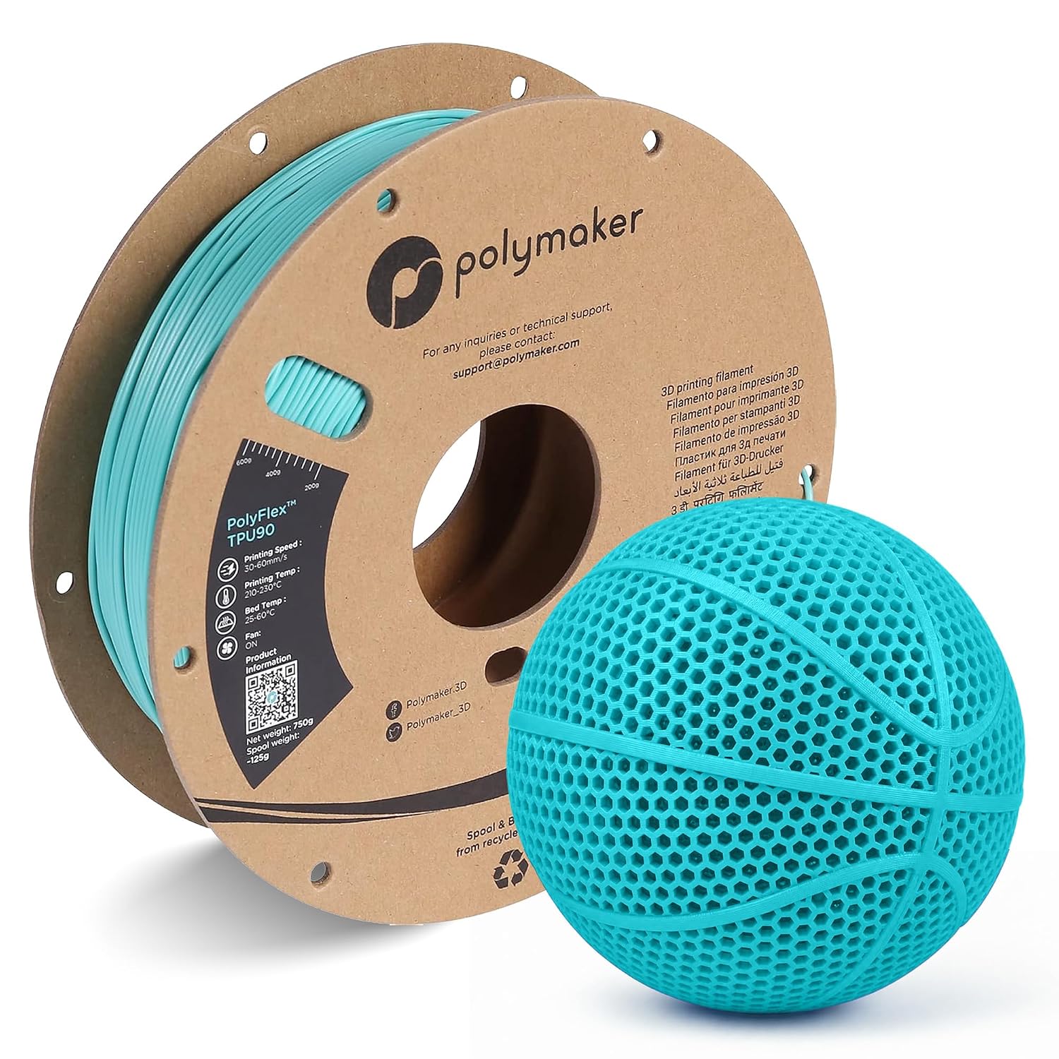 Thumbnail 5 de Polymaker PolyFlex TPU90 フレキシブル3Dプリンターフィラメント 90A・1.75mm・グレー