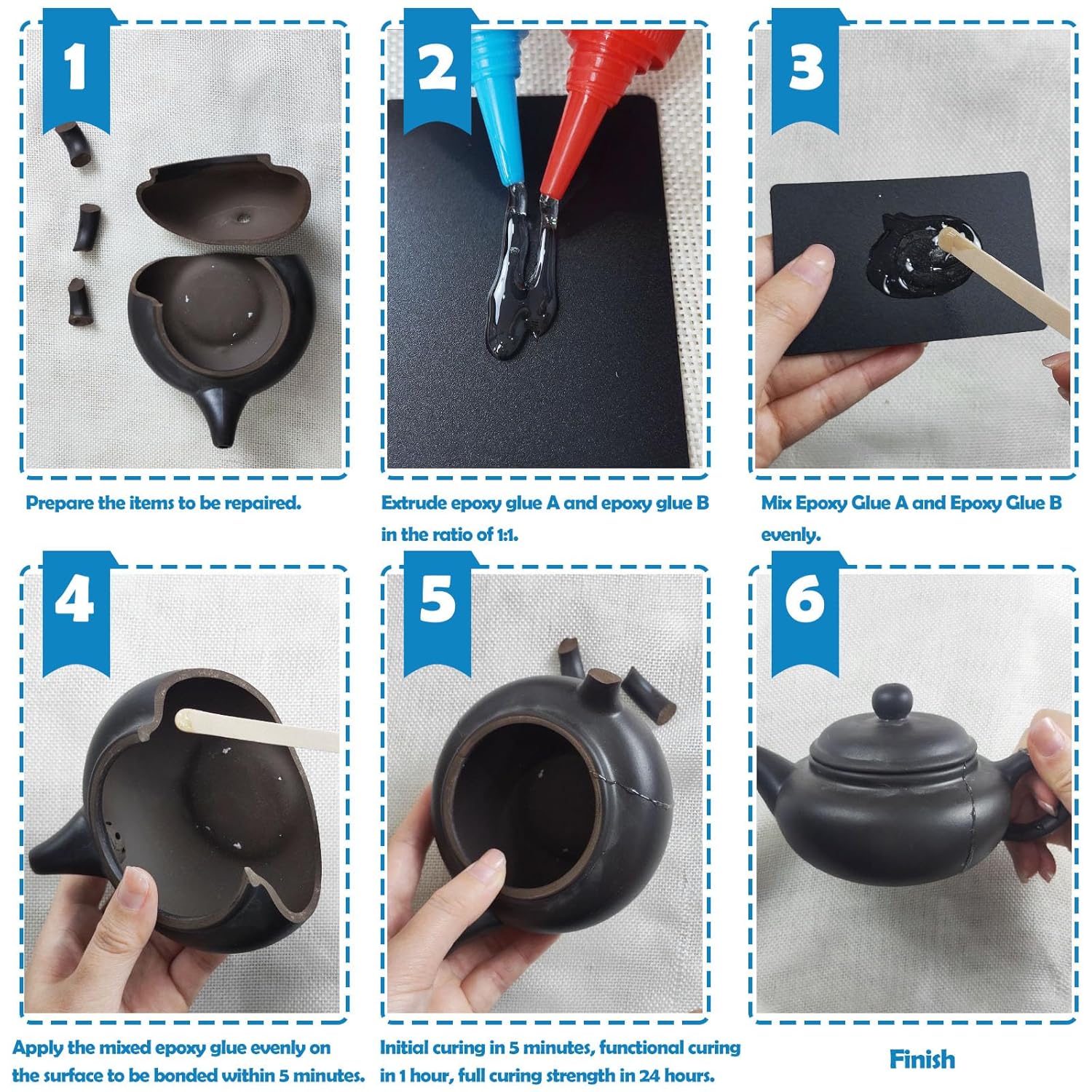 Thumbnail 3 de Colla epossidica bicomponente trasparente 250 ml – 5 minuti, resistente al calore