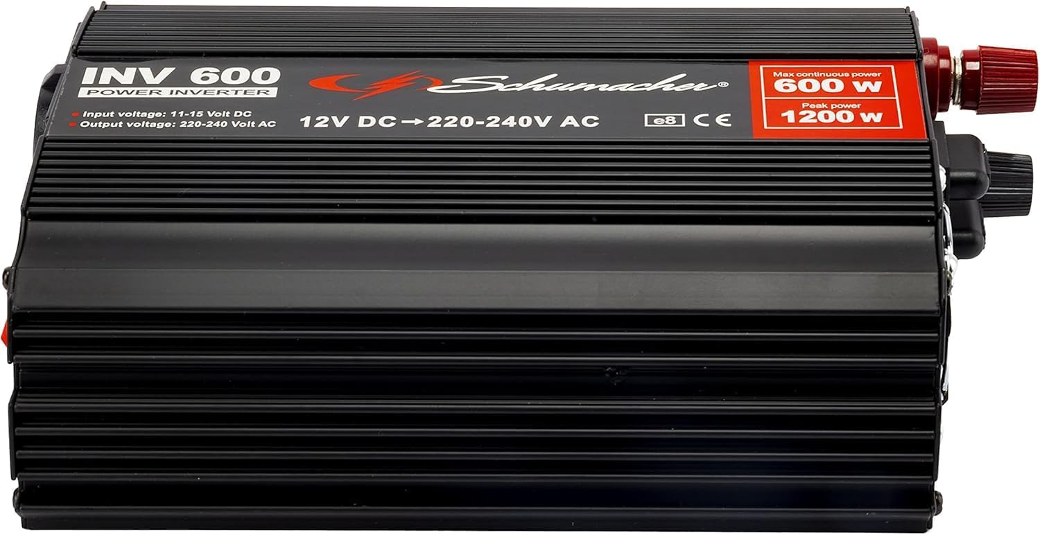 Detalle 2 de Schumacher Electric INV600 – przetwornica 12 V na 230 V, 600 W ciągłej mocy