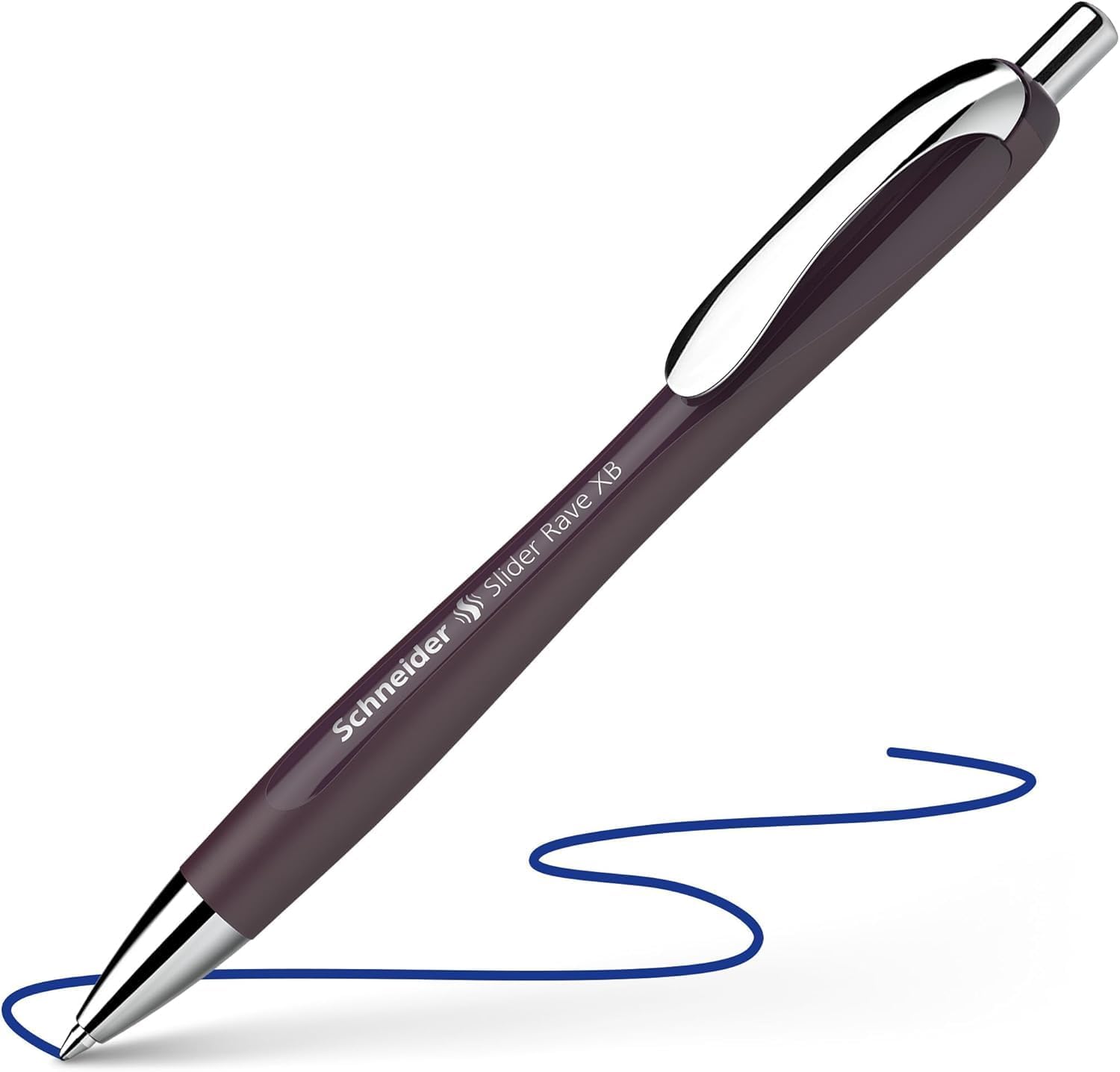 Detalle de Schneider Slider Rave XB Kugelschreiber – 5er-Set in Plum, Blau-Tinte