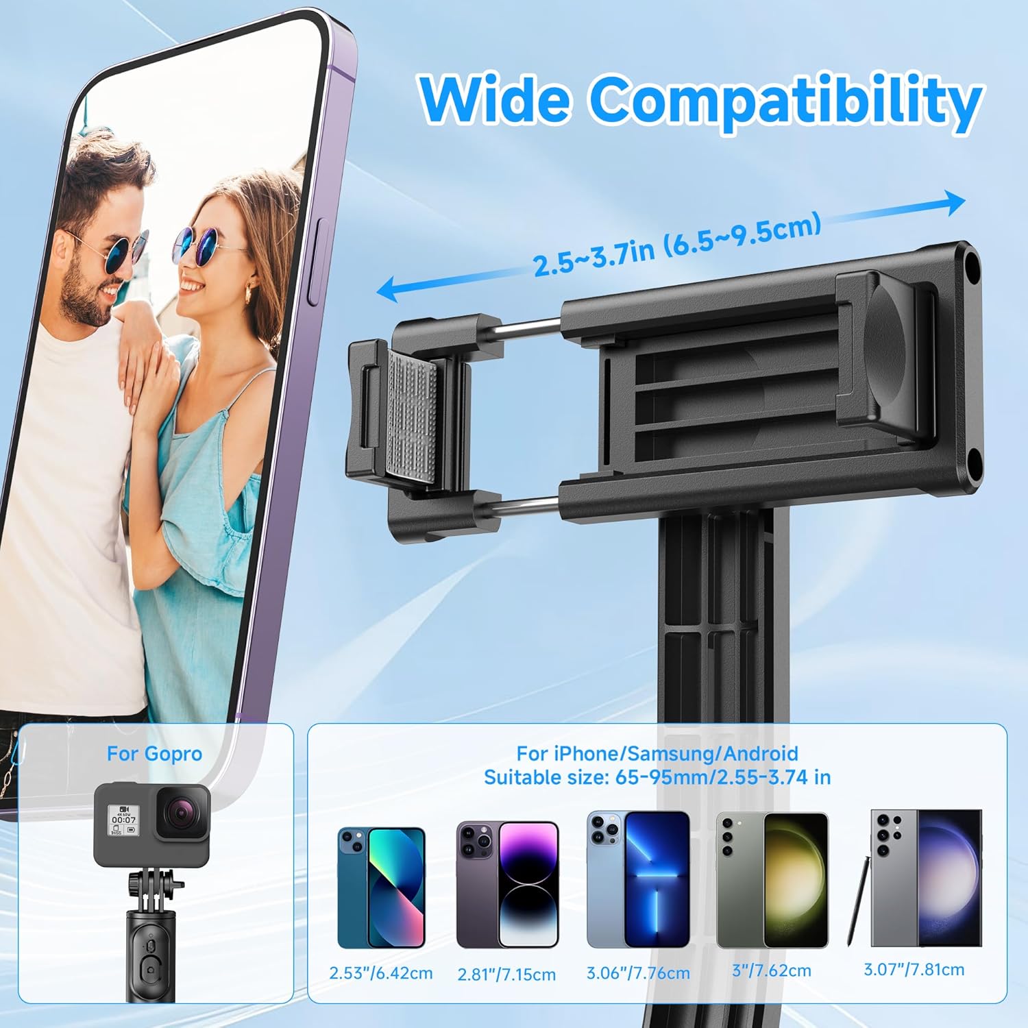 Detalle 2 de Palo Selfie Trípode 4 en 1 extensible 101 cm
