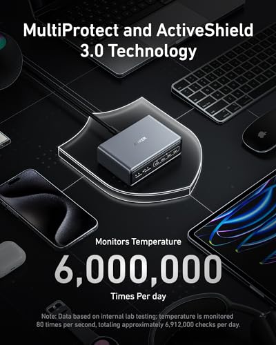 Detalle de Anker Prime 200W 6-Port GaN Charging Station: a practical multi-device USB-C charger