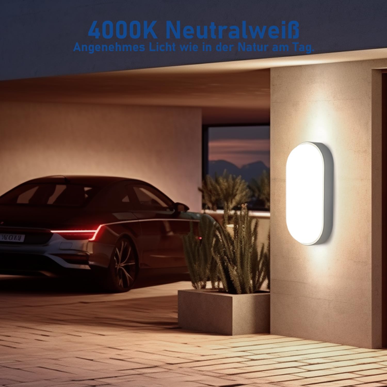 Thumbnail 2 de YJY LIGHT Deckenlampe 14W LED – 1500 lm, IP54, 4000K, oval, 210×105×48 mm
