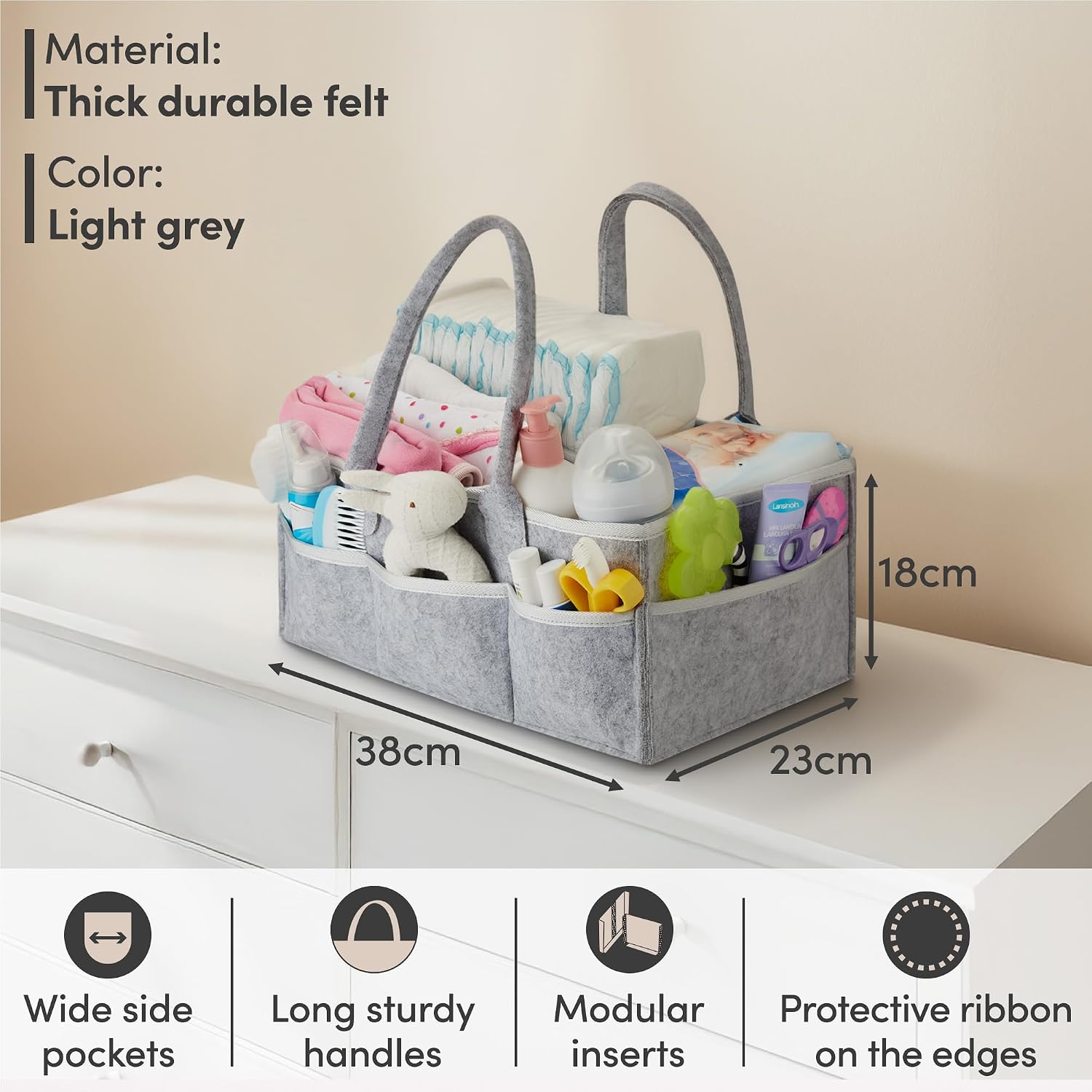 Thumbnail 2 de PUTSKA Baby Nappy Caddy Organizer Set